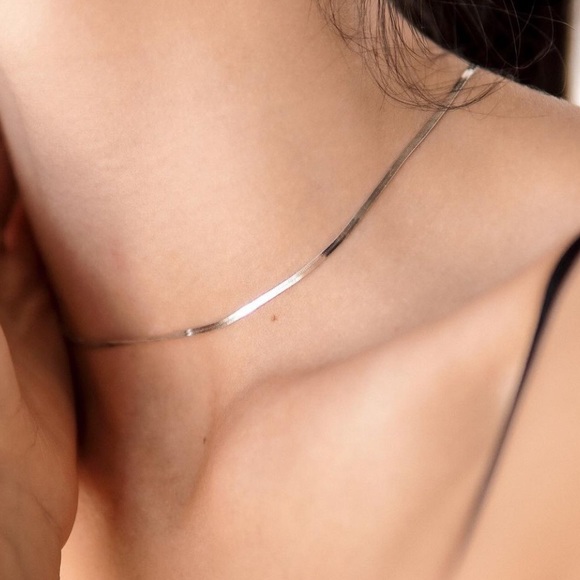 Snake flat necklace - Picture 1 of 3